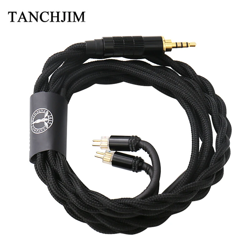 TANCHJIM кислородные наушники линия обновления 0,78 мм Pin 2,5 мм/3,5 мм/4,4 мм 5N один кристалл медь кабель обновления