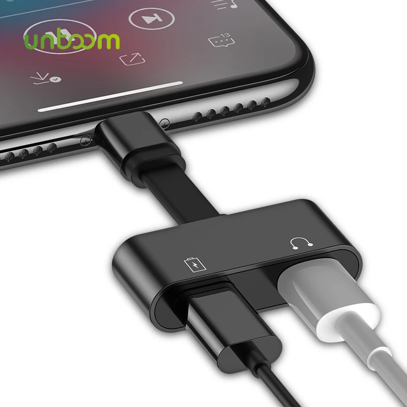 Goede Untoom 2 in 1 Opladen Audio Adapter Voor iPhone 7 8 Plus 10 X Apple Lader Converter voor Lightning Adapter charger Splitter