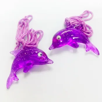 

12pc Plastic crystal glitter Dolphin Necklace Retro Fashion Jewellery Birthday Party Favor Pinata Bag Filler Girl Craft Carnival
