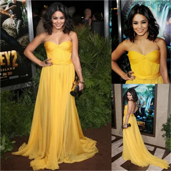 vanessa hudgens yellow dress