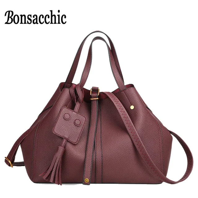 Bonsacchic Fashion Handbags 2017 Women Red Bag Bucket Luxury Bonsacchic Fashion Handbags 2017 Women Red Bag Bucket Luxury Bags Designer Large Fringe Handbag