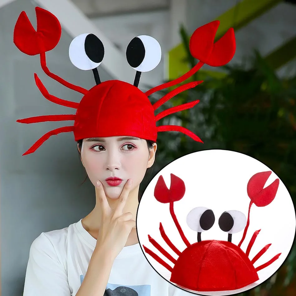 

Funny Adult Children Crab Eagle Pig Animal Hat Cap Kids Cosplay Costume Birthday Party Decoration Head Wear Prop
