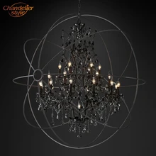 Foucaul's Orb, дымовая хрустальная люстра, светильник, деревенская свеча, люстры, лампа, светодиодный подвесной светильник, люстра для отеля, светильник