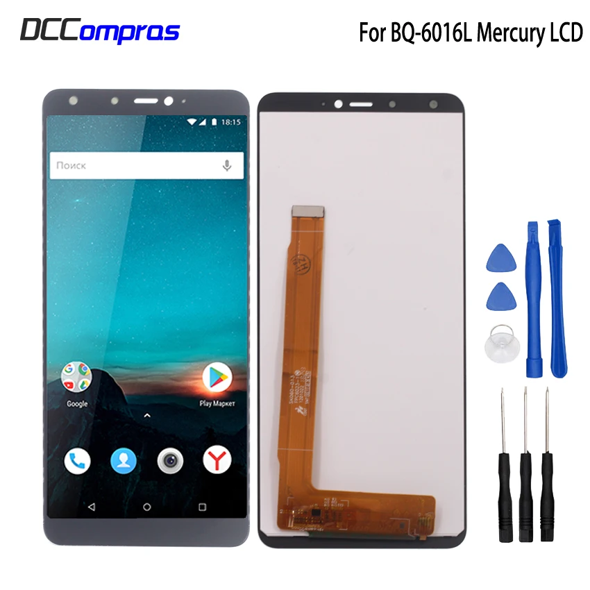 Для BQ 6016L MERCURY LCD дисплей сенсорный экран дигитайзер Замена для телефон части с