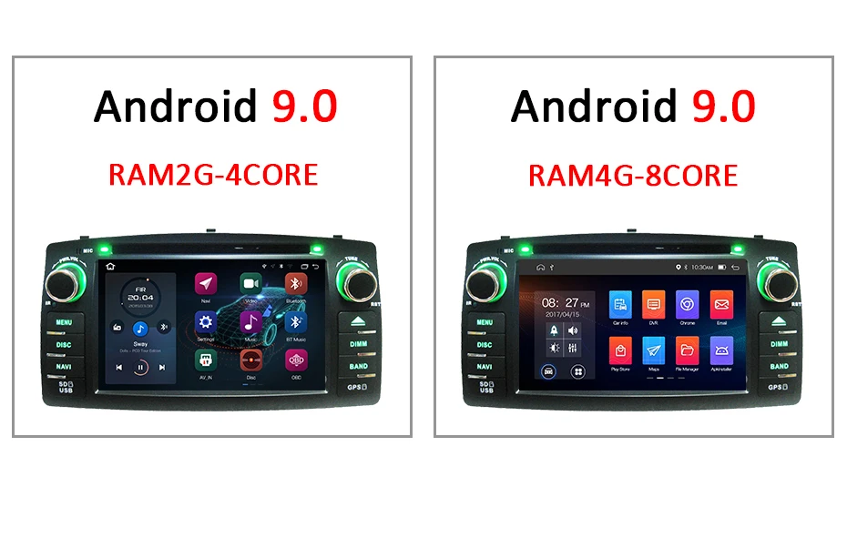 Clearance DSP Android 9.0 4G RAM 64G ROM 2 Din Car GPS For Toyota Corolla E120 BYD F3 multimedia player radio stereo auto touch screen 6