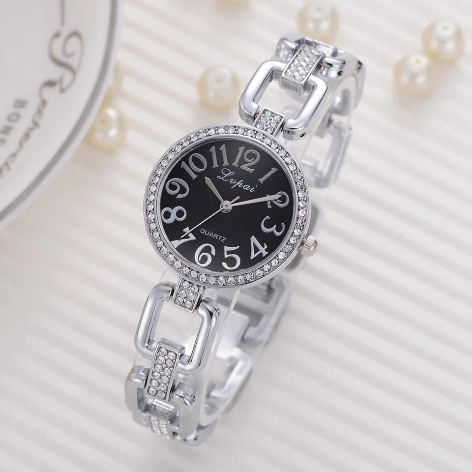 Lvpai бренд часы для Для женщин роза Скелет Браслет Платье Смотреть Роскошные спортивные женские часы Montre Femme