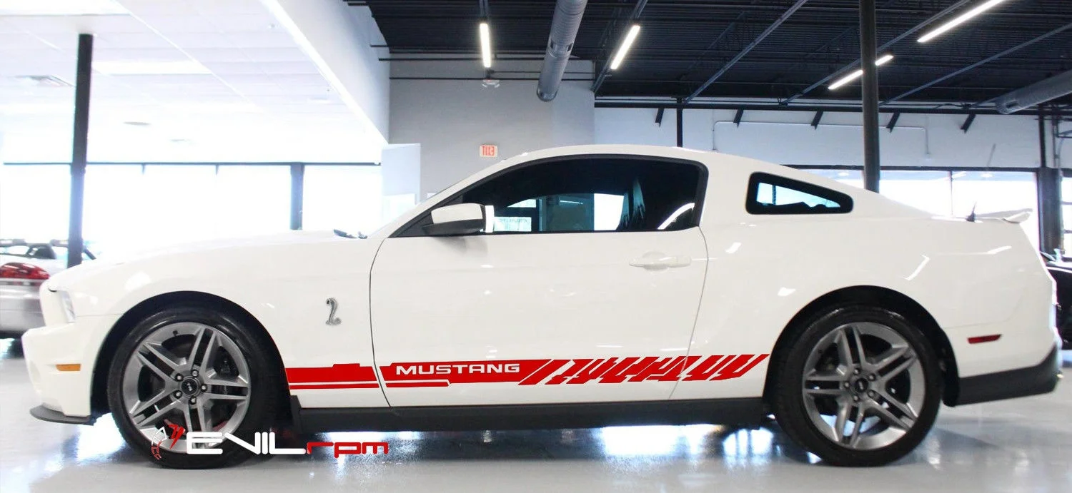 Для 1 набора/2 шт Наклейка Боковая дверь полоса FORD MUSTANG 2005-2014 гоночный спойлер