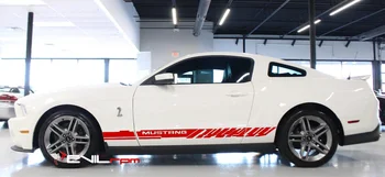 

For 1Set/2pcs Decal Sticker Side door Stripe FORD MUSTANG 2005-2014 racing spoiler led lamp oz Car styling