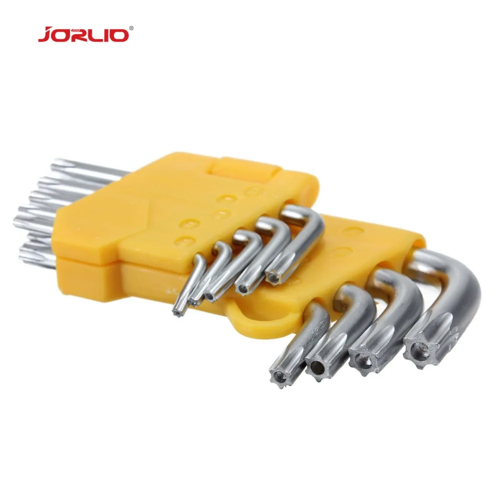 Jorlio 9pcs Allen Wrench Torx Star Metric Hex Key Spanner Torque Wrench