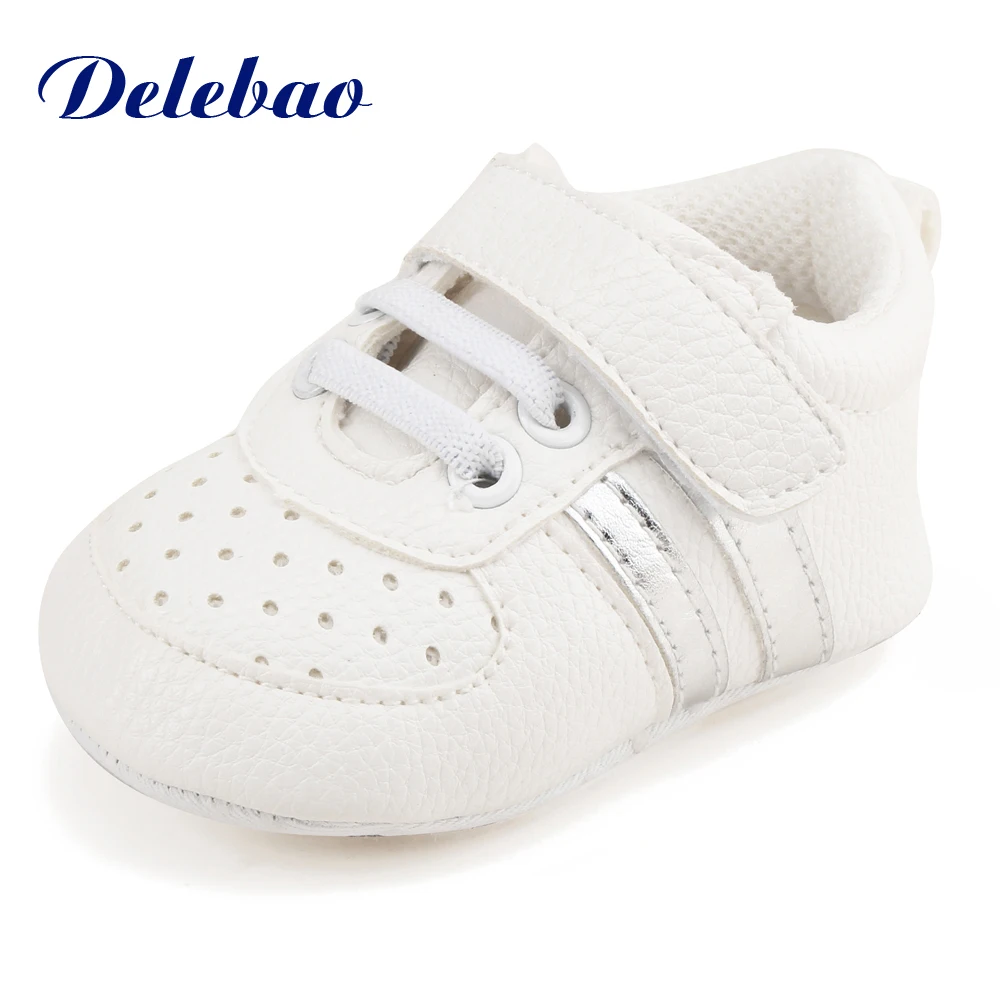 Delebao Slip on Shallow font b Baby b font Shoes Soft Downy Warm Winter Newborn font
