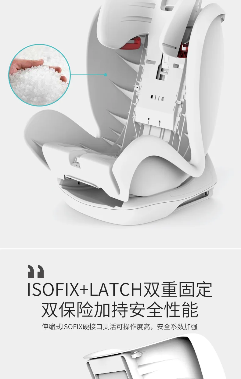 Мультяшное детское автомобильное кресло безопасности ISOfix защелка соединение пятиточечный жгут детское автомобильное безопасное сиденье трансформер автомобильное сиденье 0~ 12