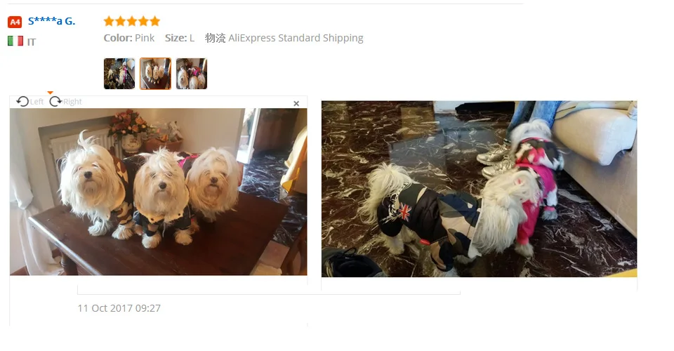 2017 Dog Pet Jacket Clothes Warm Outdoor Winter Coat Waterproof Cotton Fashion comfortable waterproof hat black pink Small XXL 103