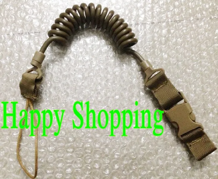 

Elasticity pistol lanyard sling safe carrying spring belt loop Sand