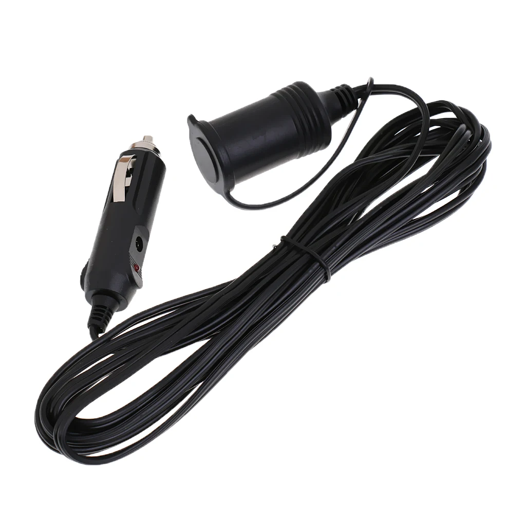 10ft 3m Car Cigarette Lighter Extension Socket Cable Lead Cord Adapter 12v/24v