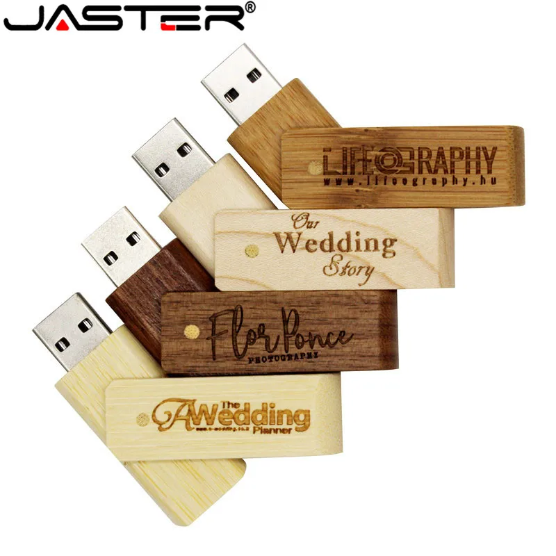 Usb флешка JASTER деревянная/бамбуковая Поворотная usb 2 0 карта памяти 4 32 Гб флеш