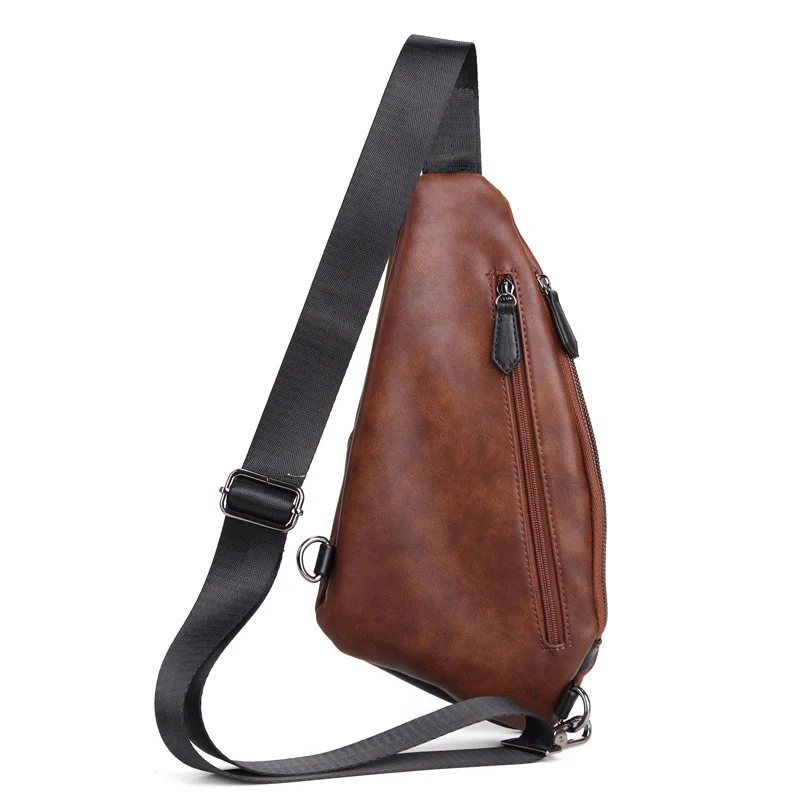 CCRXRQ Crossbody Bags Brand Leather Single Shoulder Bags Fashion Men Travel Beach Messenger Bag Handy Anti Theft Chest Bag