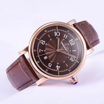 

Fashion classics brand Debert 43mm Stainless steel case Coffee Dial automatic mens mechanical watch 1831