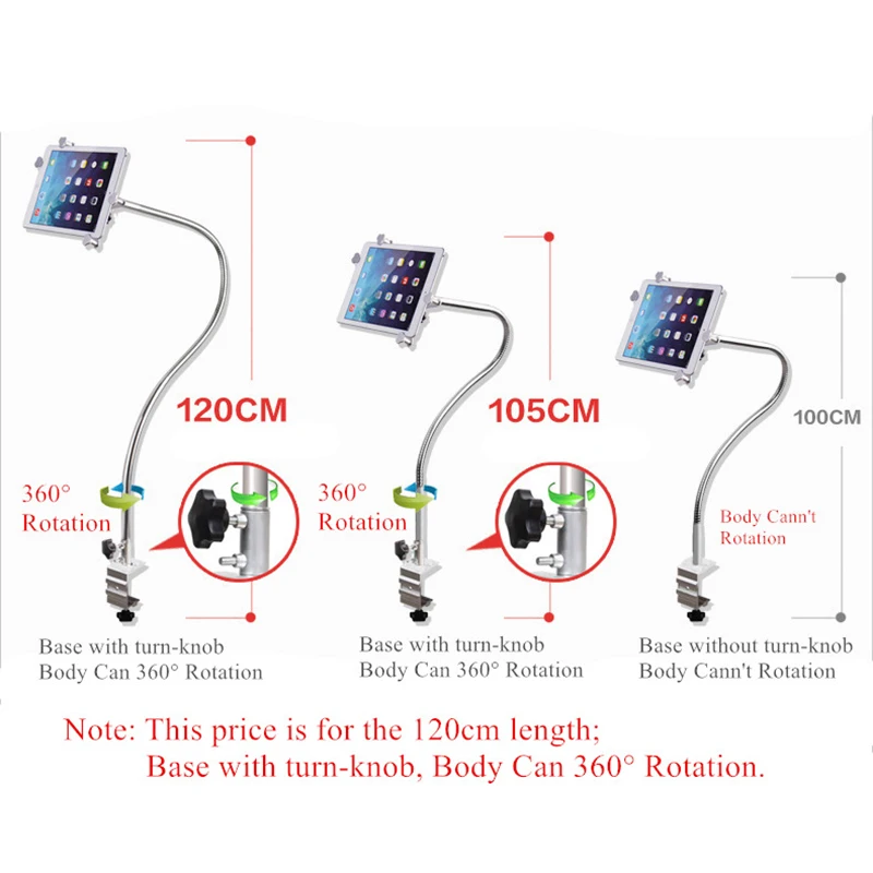 Multifunction 360 Degree Flexible Scalable Arm Tablet Phone Car Stand for Iphone Ipad Lounger Bed D