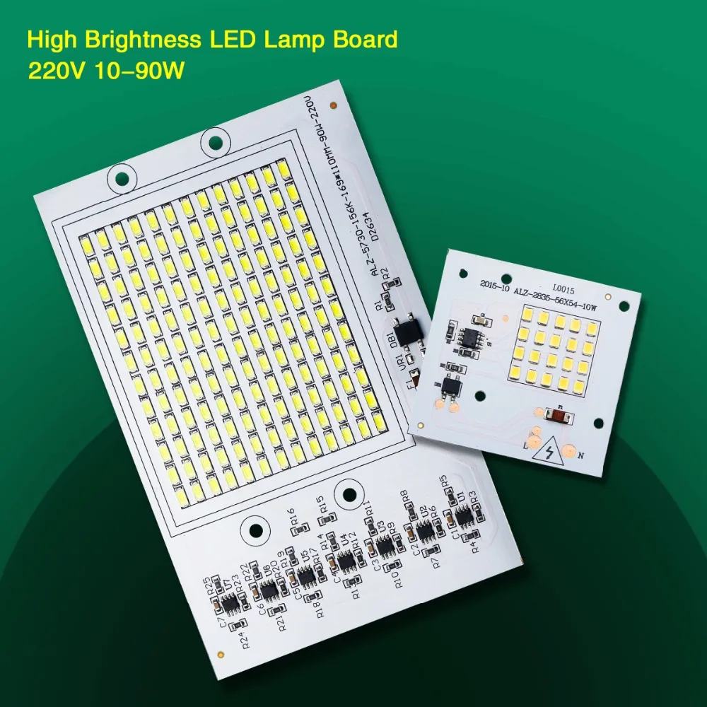 

LED Lamp Cob Chip Beans AC 220V 230V SMD Bulb 10W 20W 30W 50W 90W With Smart IC Drive Spotlight White / Warm For DIY Floodlight