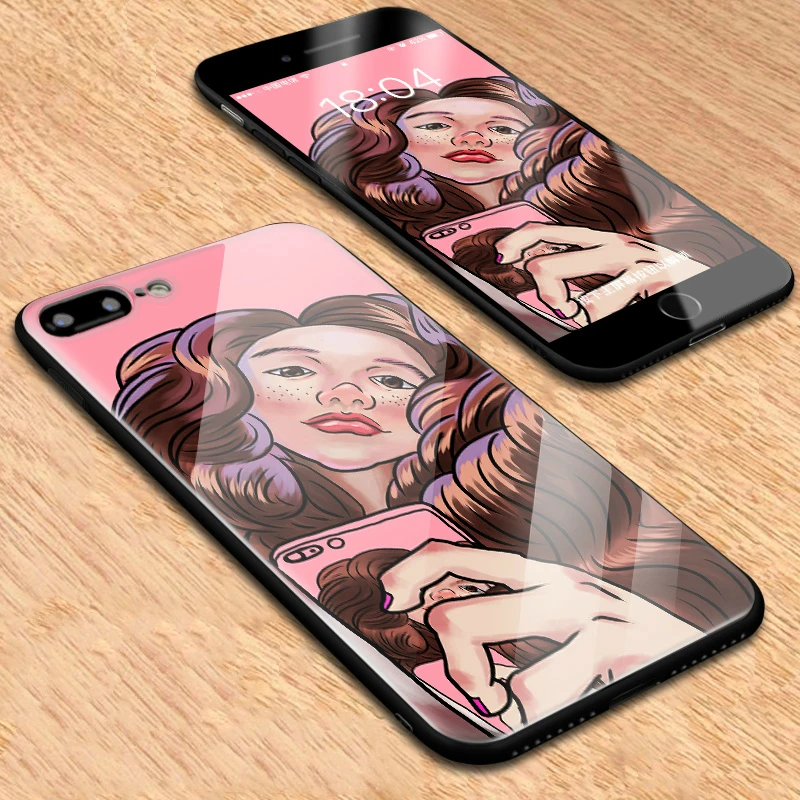 Y-ZU Phone Case For iPhone 6 6s 7 8 6/7/8 plus Pink Colour Lovely Hand Shell Originality Personality Silicone edge protection |