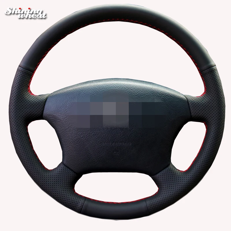 Shining wheat Black Artificial Leather Steering Wheel Cover for Old