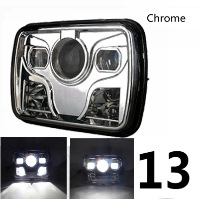 7x6 светодиодный головной светильник s H4 светильник для Suzuki Катана 750,1000 и 1100 - Цвет: Model 13 Chrome