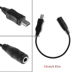 15 см Мужской до 3,5 мм переходник с внутренней резьбой шнур мини USB 5-контактный штекер 3,5 мм гнездовой разъём наушников Jack с разъемом подачи