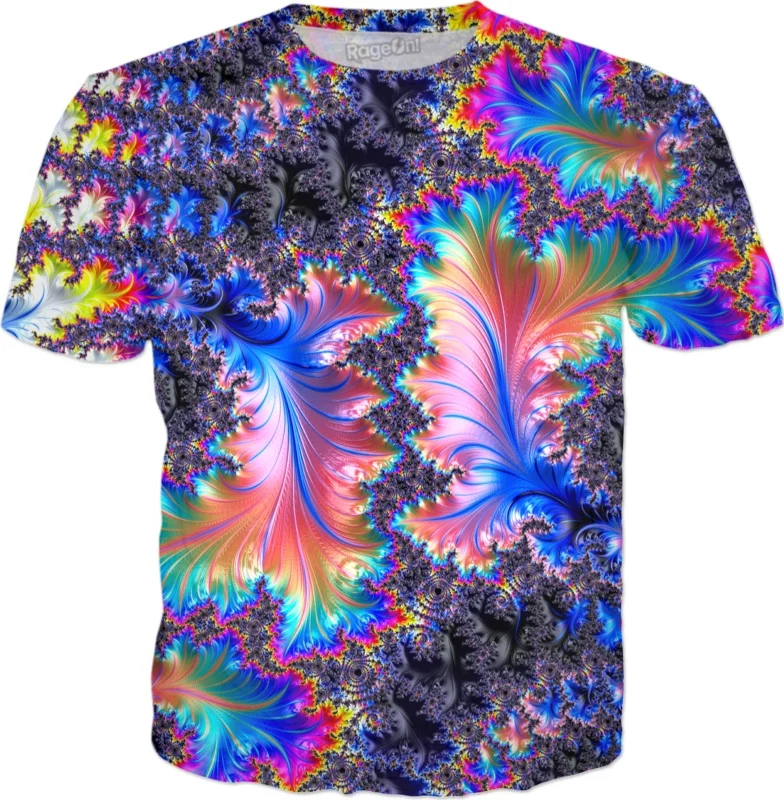 

2018 Fractal Flavor Of Love Hip Hop Clothing Printed 3D Shirt Harajuku Famous Brand Men Designer T Shirt Top Tees
