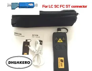 

free shipping AB17YK2 mini YJ-200P FTTH Optical Fiber red laser visual fault locator 50mw pen lithium battery rechargeable