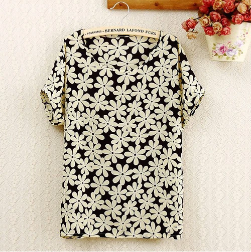 5pcs/lot 2014 Summer Hot Sale Sexy Women Colorful Birds Chiffon shirt Batwing Loose Blouse Casual Tops Free shipping |