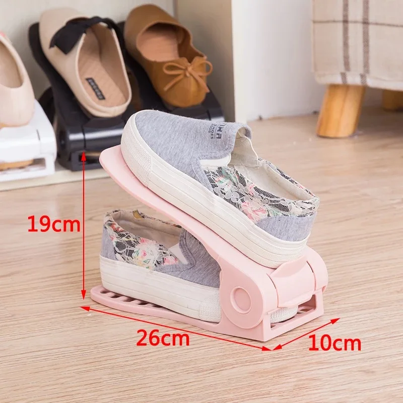 8PCS Adjustable Shoes Racks Organizer Shoes Cabinets Double Layer Shoes Holder