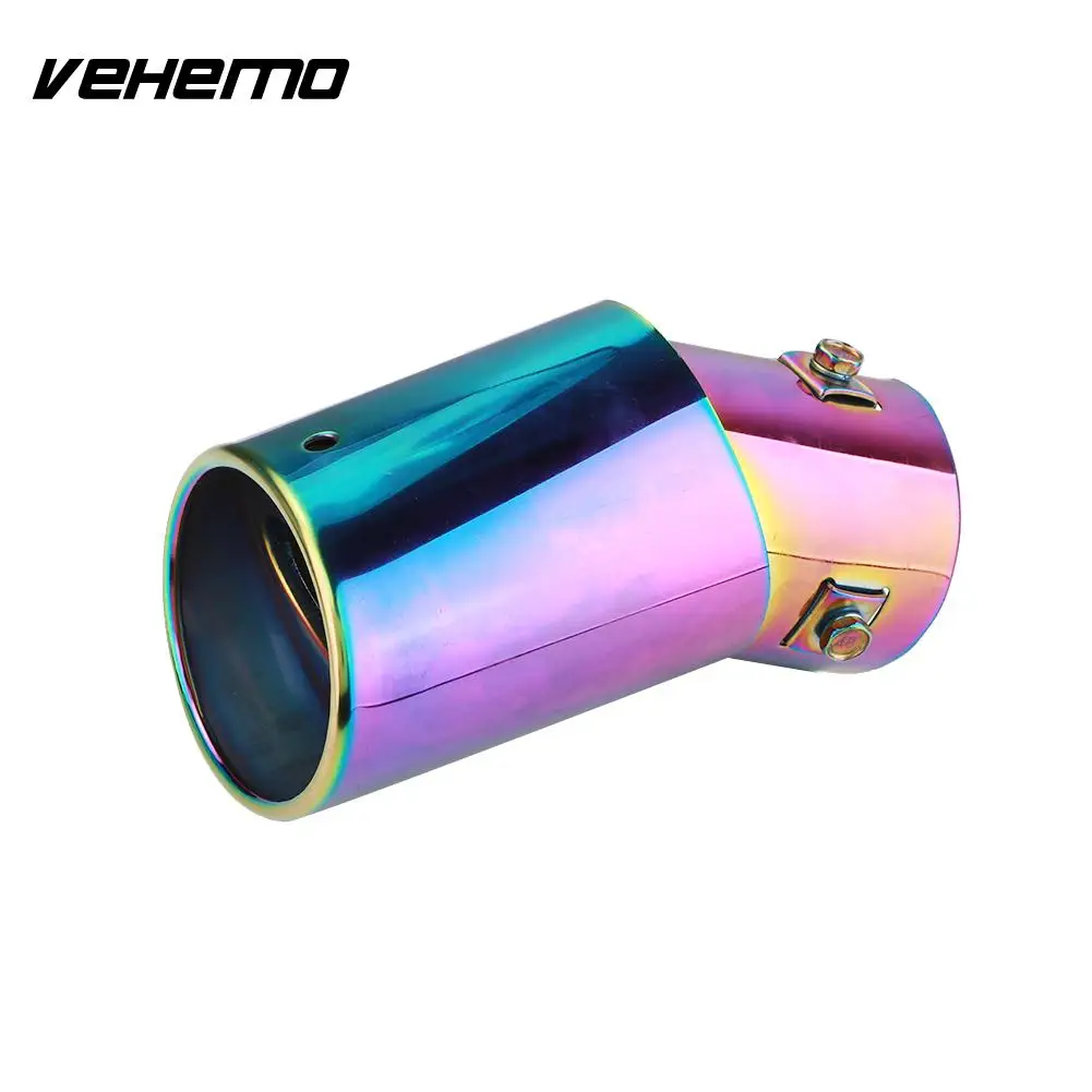 Vehemo 60mm font b Automobile b font Tail Throat Silencers font b Exhaust b font Pipe