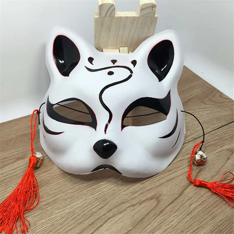 LeadingStar японская лисица Половина маска с кисточками и маленькие колокольчики косплей маска для маскарадов фестиваль костюм вечерние
