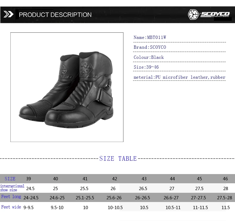 SCOYCO водонепроницаемые мотоциклетные ботинки MBT011w дорожные Автомобильные Гонки Сапоги мотопробег, Гонки обувь