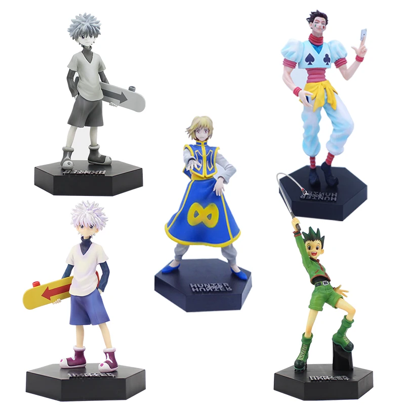 

24cm Hunter X Hunter Gon Freecss Killua Zoldyck PVC Action Figure Toys Hunter X Hunter Killua Illumi Zoldyck Kulolo lushilufelu