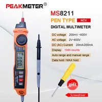 Цифровой мультиметр с зонд acv/dcv электрический ручной тестер Multi Тестер портативный multimetro MS8211 peakmeter - изображение