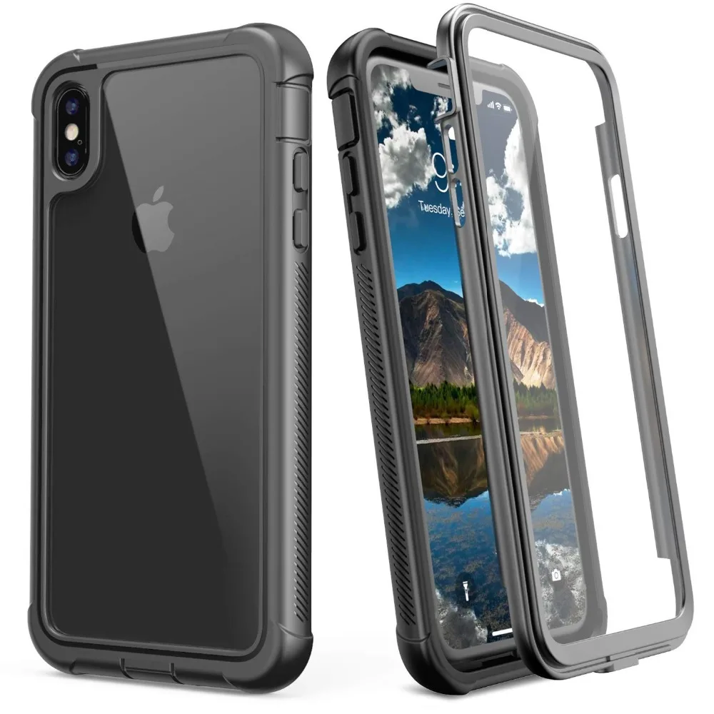 Heavy Duty Protection With Screen Protector Phone Case for iPhone X XS
