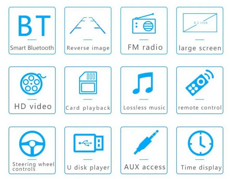 Аудио DVR/камера вход стерео TF/USB/AUX в автомобиль радио Bluetooth Зеркало Ссылка для телефона Android Automagnitol 12V 4,1 ''FM