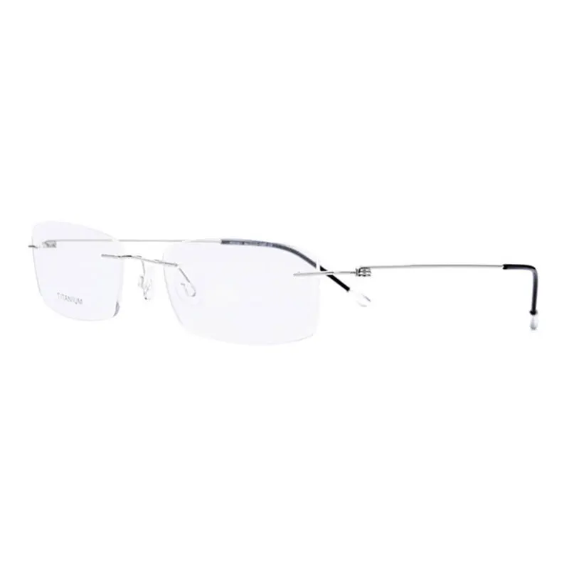 

Titanium Rimless Rectangular Shape Eyeglasses Optical Frame for Men and Women Eyewear