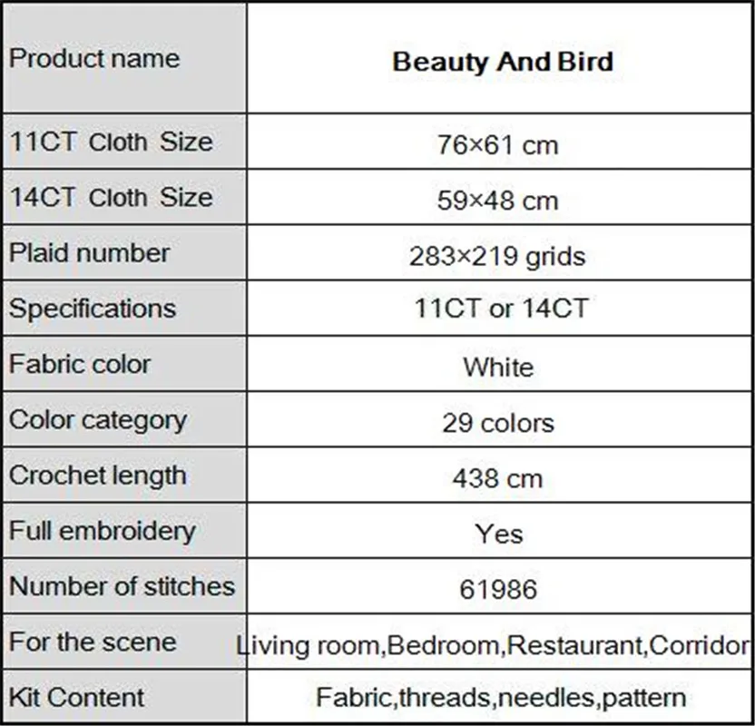 Красота птицы Красота Девушка декор живопись Счетный напечатанный на холсте DMC 11CT 14CT наборы для вышивки крестиком наборы для рукоделия
