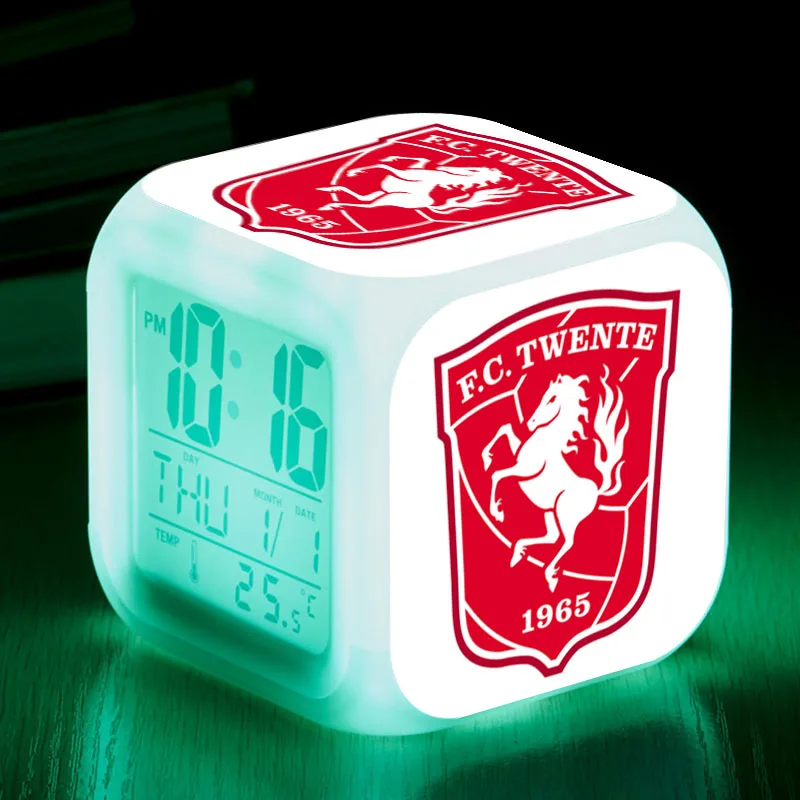 

Digital Alarm Clocks digitale wekker Football Club Twente LED alarm Clocks wekker reveil Night Light Color Glowing klok watches