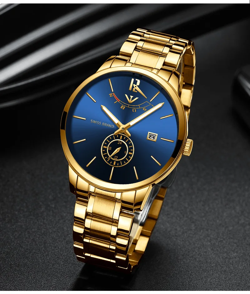NIBOSI Mens Watch 2018 Luxury Brand Gold Watch Men Waterproof Analog Wristwatch Mens Stainless Steel Clock Men Reloj Hombre 2018 (12)