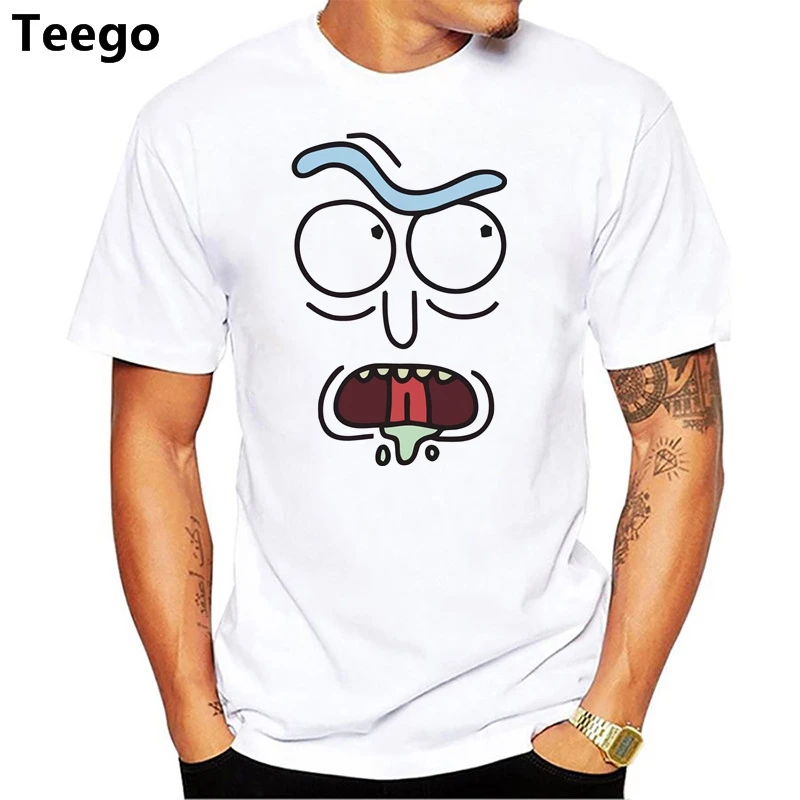 Ricka and morty tshirt man men funny t shirt homme rick morty face tee shirt hombre men's t-shirt camisetas tops hipster clothes