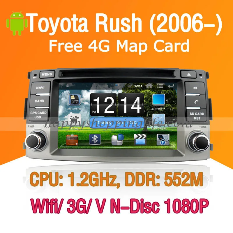 Android Toyota  Rush DVD Player mobil  Gps Navi  3 G Wifi 