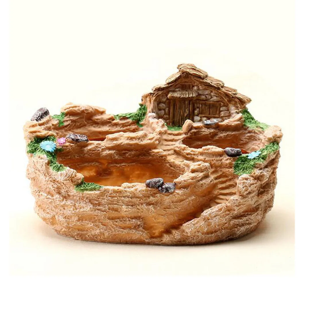 1 X Resin Garden Flower Planter Herb Cactus Succulent Plant Pot Box Home Decor