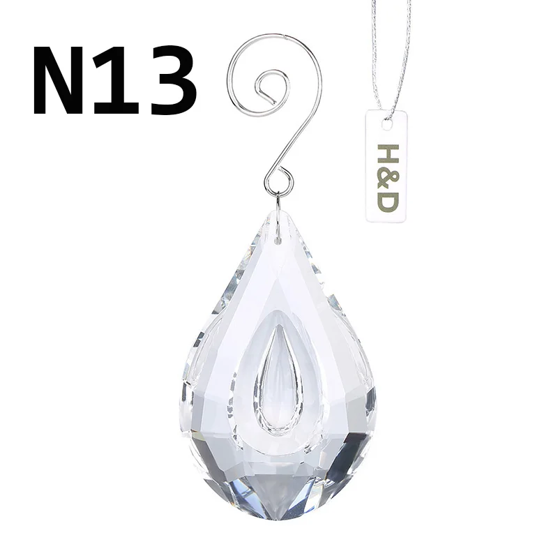 76mm Clear Glass Chandelier Crystal Parts with Hook Hanging Pendant Lighting Sun catcher Rainbow Maker Prisms Window Decoration