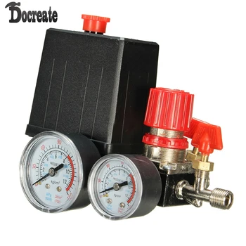 

180PSI Air Compressor Pressure Valve Switch Manifold Relief Gauges Regulator Set