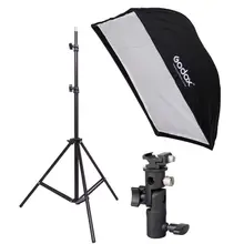 190cm Photography Light Stand + 60 x 90cm Umbrella Softbox + Hot Shoe Bracket kit 190cm