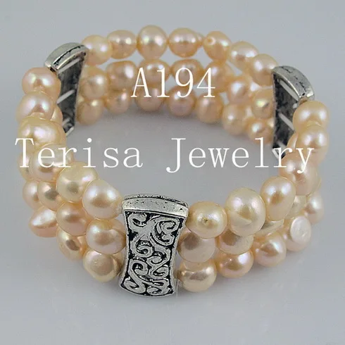 Эластичный 3 рядный шейпер в стиле барокко|real pearl bracelet|pearl braceleta bracelet |