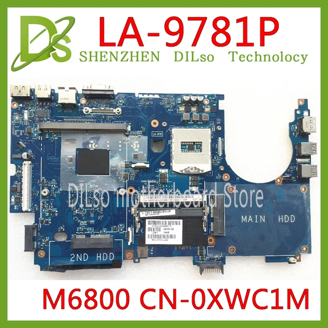 $US $108.00  KEFU CN-0XWC1M 0XWC1M FOR Dell Precision M6800 Laptop Motherboard VAR10 LA-9781P DDR3 HM86 mainboar